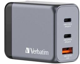 3 usb port charger - Verbatim GNC-65 GaN Charger 65W with 2 - 2 nuotrauka