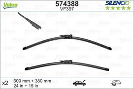 valytuvai qashqai - Valeo Silencio VF397 600/380mm valytuvų kompl. NISSAN Qashqai - 2 nuotrauka
