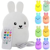 naktines led lempos - Naktinis šviestuvas Rabbit, balta - 1 nuotrauka