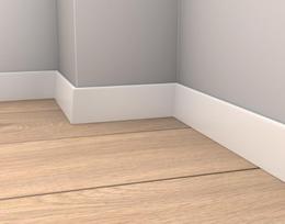 MDF grindjuostė KRONO ORIGINAL LK58C, 58 x 18 x 2400 mm, spl. balta, 91066