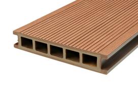 Medienos ir plastiko kompozito terasinė lenta, GAMRAT, WPC, 25x140x3000mm, šviesiai ruda