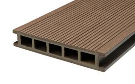 Medienos ir plastiko kompozito terasinė lenta, GAMRAT, WPC, 25x140x3000mm, tamsiai ruda
