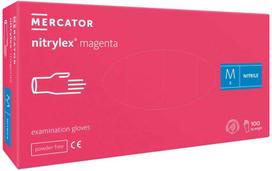 mercator - Vienkartinės nitrilinės pirštinės MERCATOR Nitrylex magenta M 100vnt - 2 nuotrauka