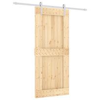Pirkti Stumdomos durys su įrangos rinkiniu, 90x210cm, pušies masyvas - Photo 1