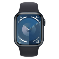 appl watch series 9 - Apple Watch Series 9 GPS + Cellular 45mm Midnight Aluminium Case with Midnight Sport Band - S/M MRMC3ET/A - 1 nuotrauka