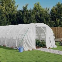 Shopme Šiltnamis su plieno rėmu, baltos spalvos, 12x3x2m, 36m²