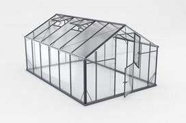 Šiltnamis Gampre Sanus Hybrid XL-12, grūdintas stiklas, 4.30 x 2.90 m, 6 mm