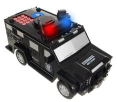 taupykle automobilis - Taupyklė Piggy Bank Safe Police Car, 13 cm, juoda - 2 nuotrauka