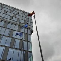 Vėliavos stiebas aliuminis PREMIUM 10 metrų su vidiniu užraktu