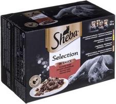Šlapias kačių maistas Sheba Selection, ėriena/jautiena/vištiena, 0.085 kg