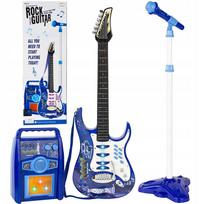 Gitara su MalPlay 107282 stiprintuvu ir mikrofonu (mėlyna)