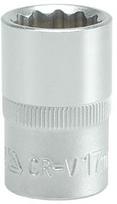 rakto galvute 17 - Yato YT-1279 1/2'' Bi-hexagonal Socket 17mm - 1 nuotrauka