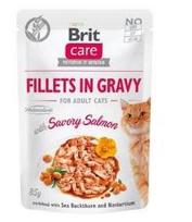 Brit Care Fillets in Gravy Salmon konservai katėms su lašiša, 85 g
