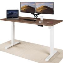 desktronic - Rašomasis stalas reguliuojamo aukščio Desktronic Home One, baltas/riešuto - 2 nuotrauka