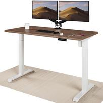 desktronic - Rašomasis stalas reguliuojamo aukščio Desktronic Home One, baltas/riešuto - 3 nuotrauka
