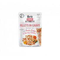 salmon brit care - Brit Care Cat Fillets in Gravy Turkey&Salmon 85 g - 1 nuotrauka