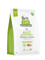 maistas vabzdziu - Brit CARE Dog Sustainable Adult Medium Breed Chicken & Insect 3kg - 2 nuotrauka