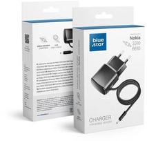3310 nokia - Blue Star Travel charger for Nokia 3310/6610, 1.2 m, juoda - 1 nuotrauka