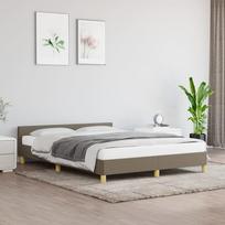 Lova Lovos rėmas su galvūgaliu, taupe spalvos, 140x190cm, audinys
