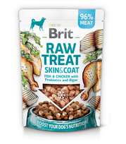 Brit care Dog Raw Treat Skin & Coat Fish & Chicken with Probiotics and Algae 40g