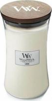 WoodWick Linen aromatinė žvakė - 609,5 g.
