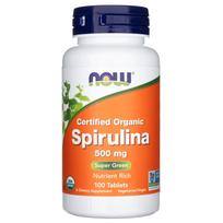spirulina now -  NOW Ekologiška Spirulina 500mg 100 Tablečių - 1 nuotrauka