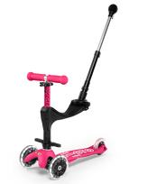 Micro 3 in 1 Deluxe Plus LED, rožinis