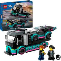 lego city sunkvezimis - LEGO City Lenktyninis automobilis ir automobilių gabenimo sunkvežimis 60406 - 2 nuotrauka