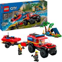 lego automobilis - LEGO City 4x4 ugniagesių visureigis su gelbėjimo valtimi 60412 - 2 nuotrauka