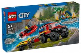 lego automobilis - LEGO City 4x4 ugniagesių visureigis su gelbėjimo valtimi 60412 - 8 nuotrauka