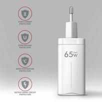 pakrovejas 65w usb - AXAGON ACU-DPQ65W 1x USB-A / 2x USB-C, PD 3.0 / QC4+ / PPS, 65W, baltas - 2 nuotrauka
