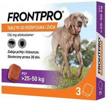 FRONTPRO tabletės nuo blusų ir erkių šunims (>25-50 kg) - 3x 136mg
