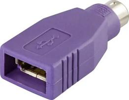 peles laidas - Adapteris DELTACO PS/2 male į USB female pelei ir klaviatūrai / USB-81 - 2 nuotrauka