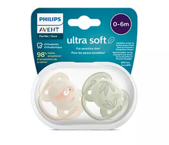 philips avent ciulptukas 2 vnt - Philips Avent Ultra Soft Ultra Soft, 0 mėn., įvairių spalvų, 2 vnt. - 1 nuotrauka