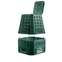 komposto deze prosperplast - Plastikinė komposto dėžė EVOGREEN, žalios sp., 800 l, 90 x 91 x 134,5 cm - 2 nuotrauka