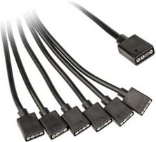 Kabelis Kolink ARGB 1-6 Splitter ARGB 3-pin, 6 x ARGB 3-pin, 0.3 m, juoda