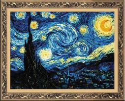 siuvinejimo paveikslai - Uab Riolis Žvaigždėta naktis po Van Gogho paveikslo 1088 - 1 nuotrauka