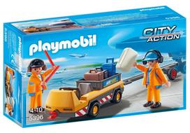 PLAYMOBIL CITY ACTION lėktuvo vilkikas su sausumos įgula 5396