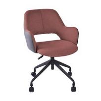 Darbo kėdė Home4you Keno 38915, 62 x 57 x 82 - 88 cm, pilka/tamsiai rožinė