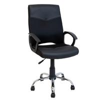 Darbo kėdė Home4you Roby 40856, 64 x 58.5 x 102 - 112 cm, juoda