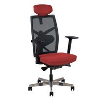 Darbo kėdė Home4you Tune 13653, 48 x 70 x 111 - 128 cm, juoda/raudona