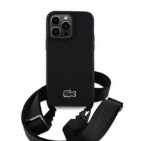 Lacoste "Iconic Petit Pique Crossbody Woven Logo Case iPhone 15 Pro Max" Black