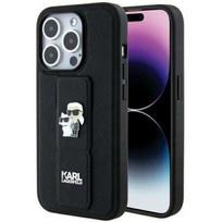 iphone 13 telefono deklas karl lagerfeld - Karl Lagerfeld "Gripstand Saffiano Karl&Choupette Pins Case iPhone 13 Pro / 13 6.1" - 1 nuotrauka