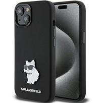 Karl Lagerfeld "Silicone Choupette Metal Pin iPhone 15" Black