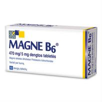 tabletes -  MAGNE B6, 470 mg/5 mg, dengtos tabletės, N60 - 3 nuotrauka
