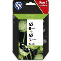 kasetes hp 62 - HP 62 2-pack Black/ Tri-color - 1 nuotrauka