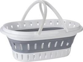 sulankstomas kibiras - Skalbinių dėžė Excellent Houseware 101001460, 25 l, pilka - 1 nuotrauka