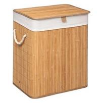 skalbiniu deze - Skalbinių krepšys 5five Simply Smart, 60 l, balta/smėlio - 1 nuotrauka