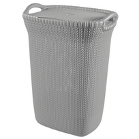 Skalbinių dėžė Curver Knit, 57 l, pilka