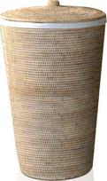 Decor Walther Skalbinių krepšys Basket su dangteliu šviesios spalvos 65 cm